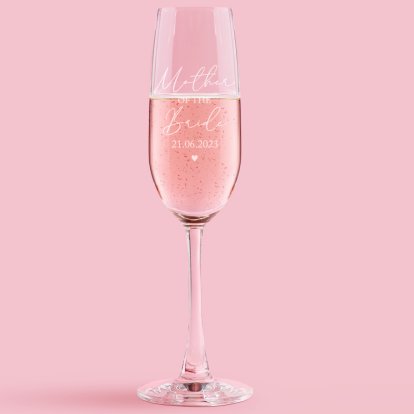 Personalised Wedding Champagne Glass