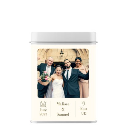 Personalised Wedding Day Tea Tin - Photo Upload