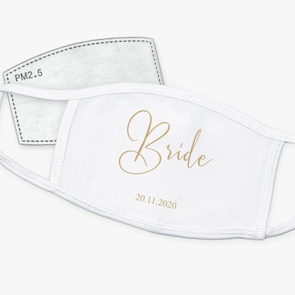 Personalised Wedding Face Mask - For Her