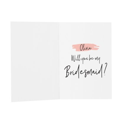 Personalised Wedding Female Message Card - Will You Be...