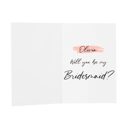 Personalised Wedding Female Message Card - Will You Be...