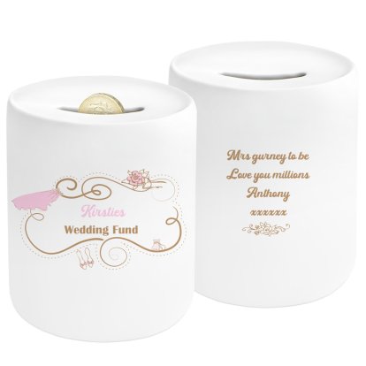 Personalised Wedding Fund Money Box