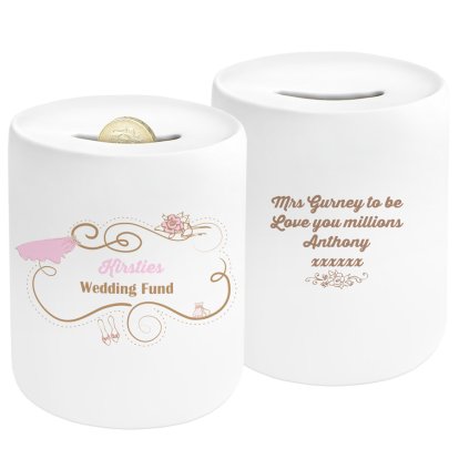 Personalised Wedding Fund Money Box