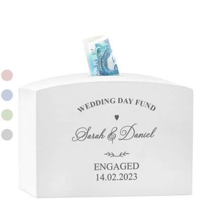 Personalised Wedding Fund Money Box for Couples