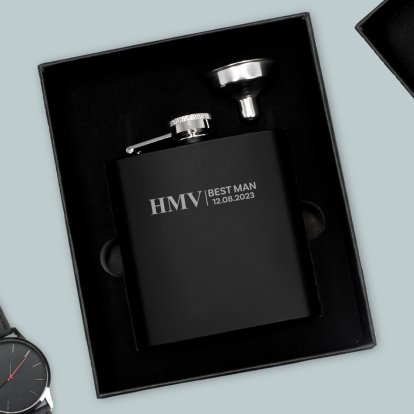 Personalised Wedding Hip Flask for Best Man 