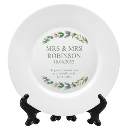 Personalised Wedding Keepsake Plate