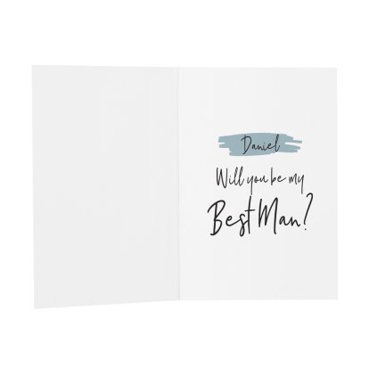 Personalised Wedding Male Message Card - Will You Be...