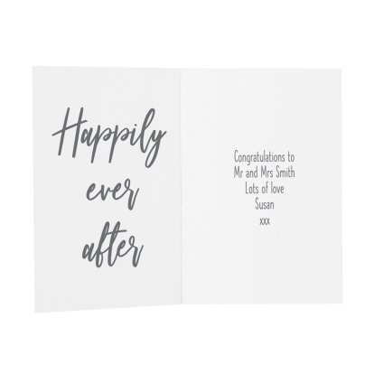 Personalised Wedding Message Card - Happily Ever After