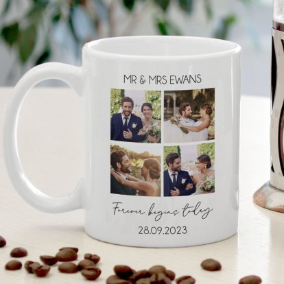 Personalised Wedding Photo Collage Mug 