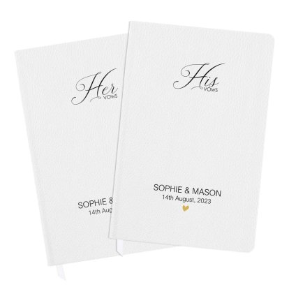 Personalised Wedding Vows Notebook Set