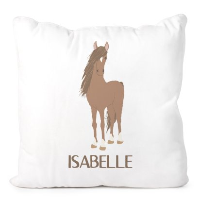 Personalised White Cushion Cover -  Horse Love