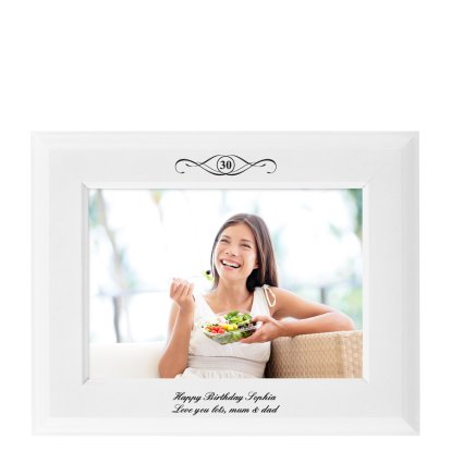 Personalised White Picture Frame - Birthday