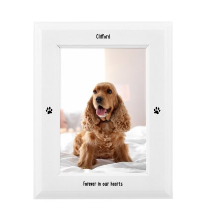 Personalised White Picture Frame for Pets