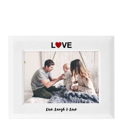 Personalised White Picture Frame - LOVE