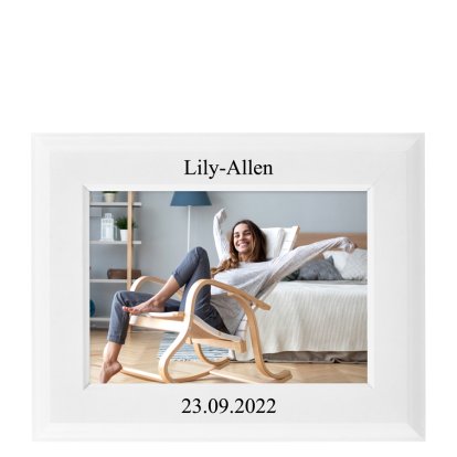 Personalised White Picture Frame - Name