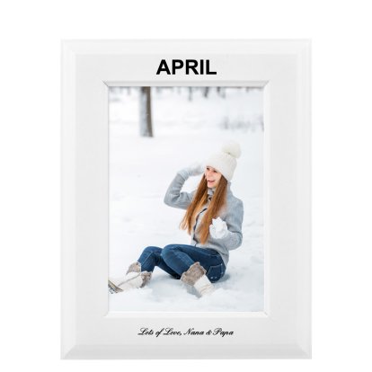 Personalised White Picture Frame - Name & Message