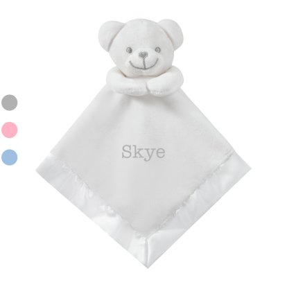 Personalised White Teddy Comforter