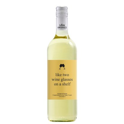 Personalised White Wine - Celebration Label