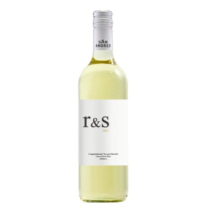 Personalised White Wine - Initilas & Message