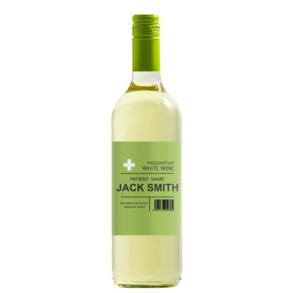 Personalised White Wine - Prescription Label