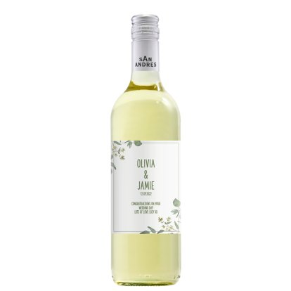Personalised White Wine - Wedding Label