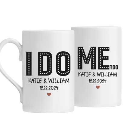 Personalised Windsor Mug Set - I DO & ME TOO