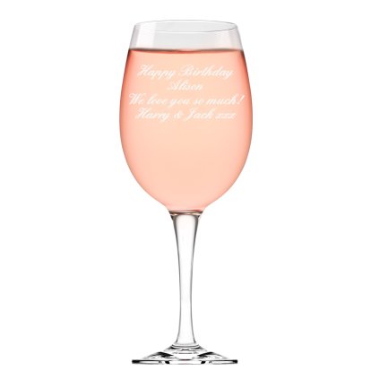 Personalised Wine Glass - Script Style
