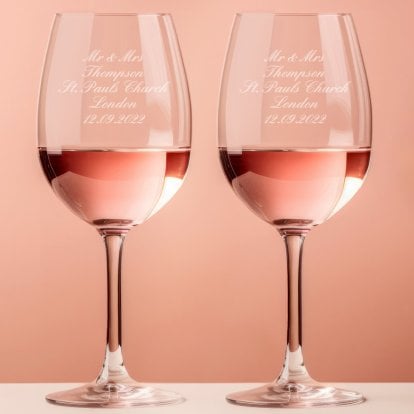 Personalised Wine Glasses - Any Message