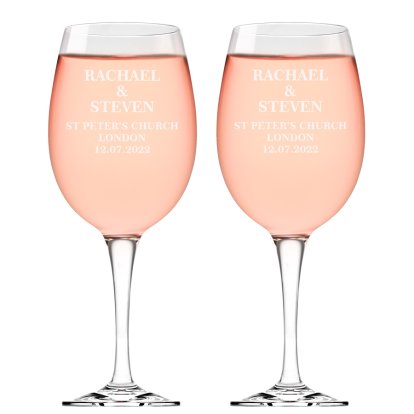 Personalised Wine Glasses - Special Couple