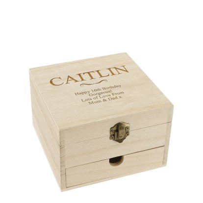 Personalised Wood Jewellery Box - Classic Box 