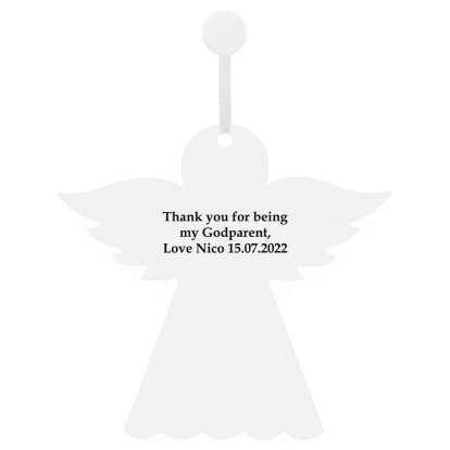 Personalised Wooden Angel Decoration - In Loving Memory