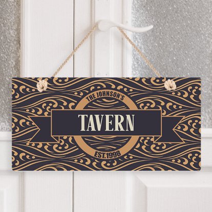Personalised Wooden Bar Hanging Sign Photo 2