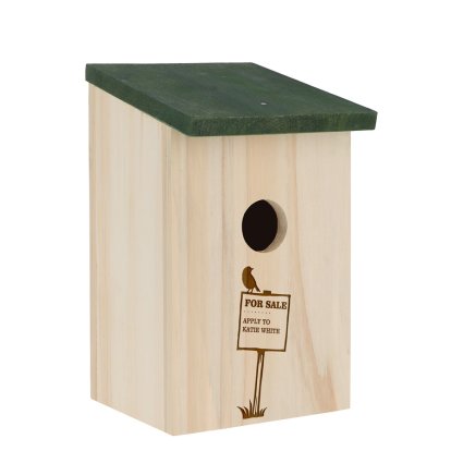 Personalised Rustic Wooden Bird Nesting Box - For Sale