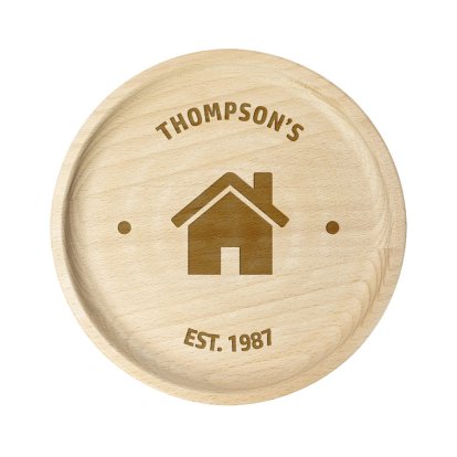 Personalised Wooden Bits & Bobs Tray - Established