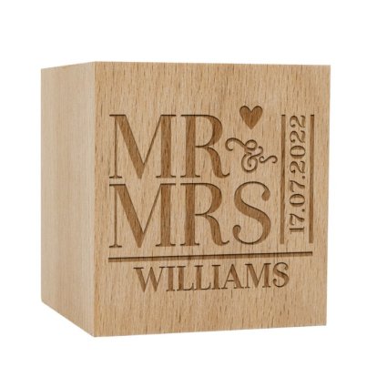 Personalised Wooden Blocks - Mr & Mrs
