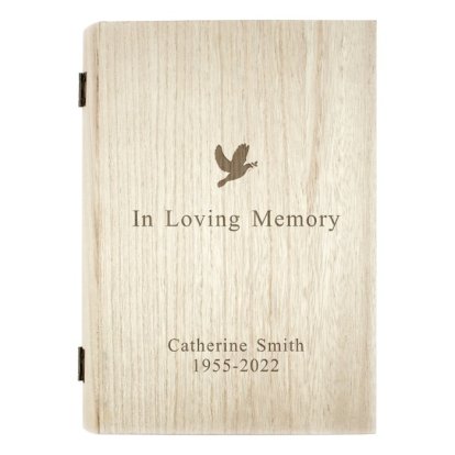 Personalised Wooden Book Box - In Loving Memory