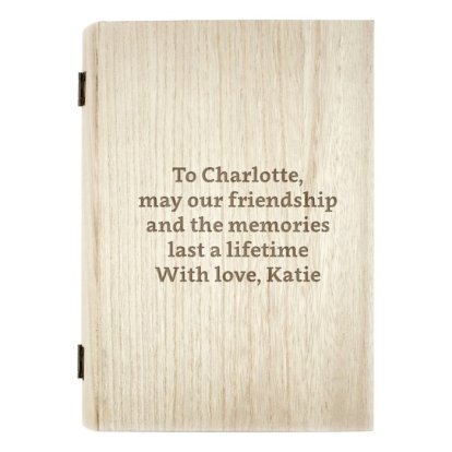 Personalised Wooden Box Book - Message Photo 2