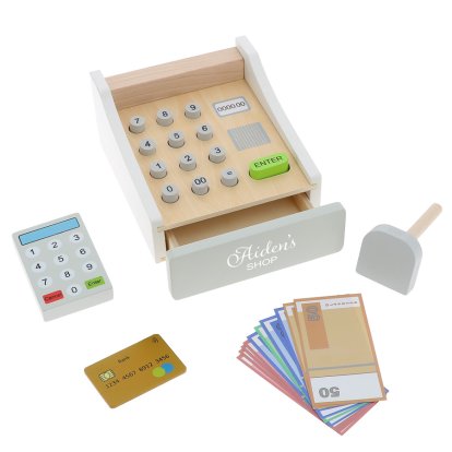 Personalised Wooden Cash Register For Kids