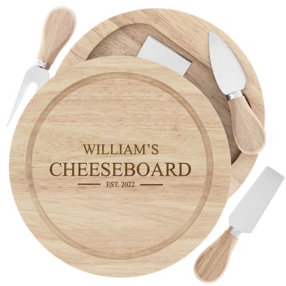 Personalised Wooden Cheeseboard Gift Set