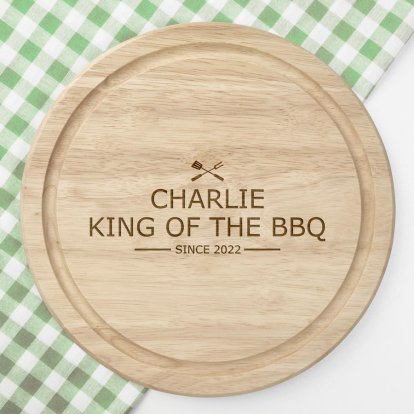 Personalised Wooden Chopping Board - BBQ King 