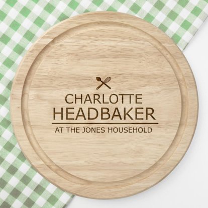 Personalised Wooden Chopping Board - Best Baker 