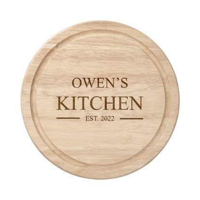 Personalised Wooden Chopping Board - Established