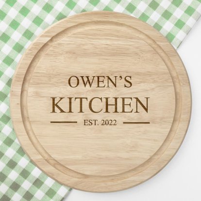 Personalised Wooden Chopping Board - Established 