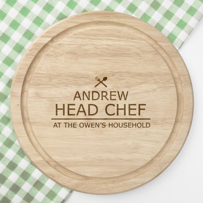 Personalised Wooden Chopping Board - Head Chef