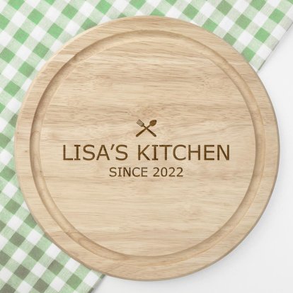 Personalised Wooden Chopping Board - My Kitchen 