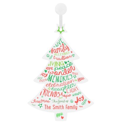 Personalised Wooden Christmas Tree Decoration - The Spirit