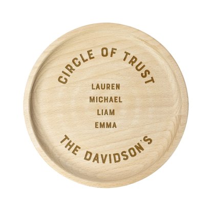 Personalised Wooden Coin Tray - Circle of Trust