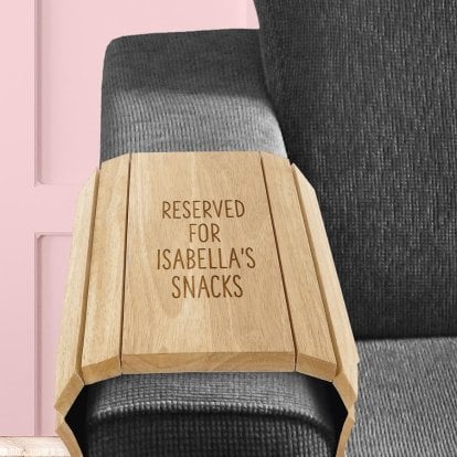Personalised Wooden Flexible Sofa Tray - Any Message