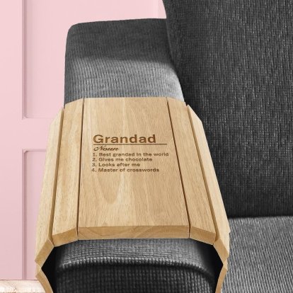 Personalised Wooden Flexible Sofa Tray - Definition 
