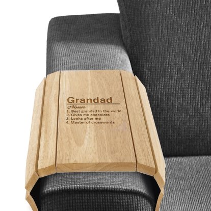 Personalised Wooden Flexible Sofa Tray - Definition